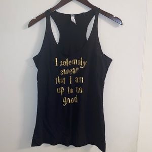 Harry Potter Quote Black Racerback Tank Top Size M